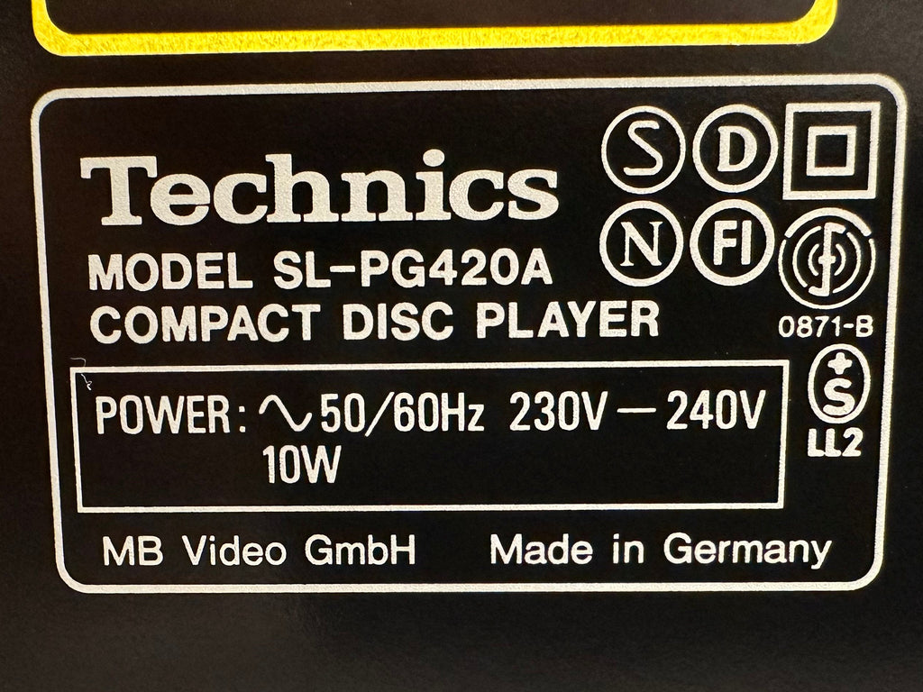 Technics SL-PG420A CD-Player | Made in Germany | Guter Zustand