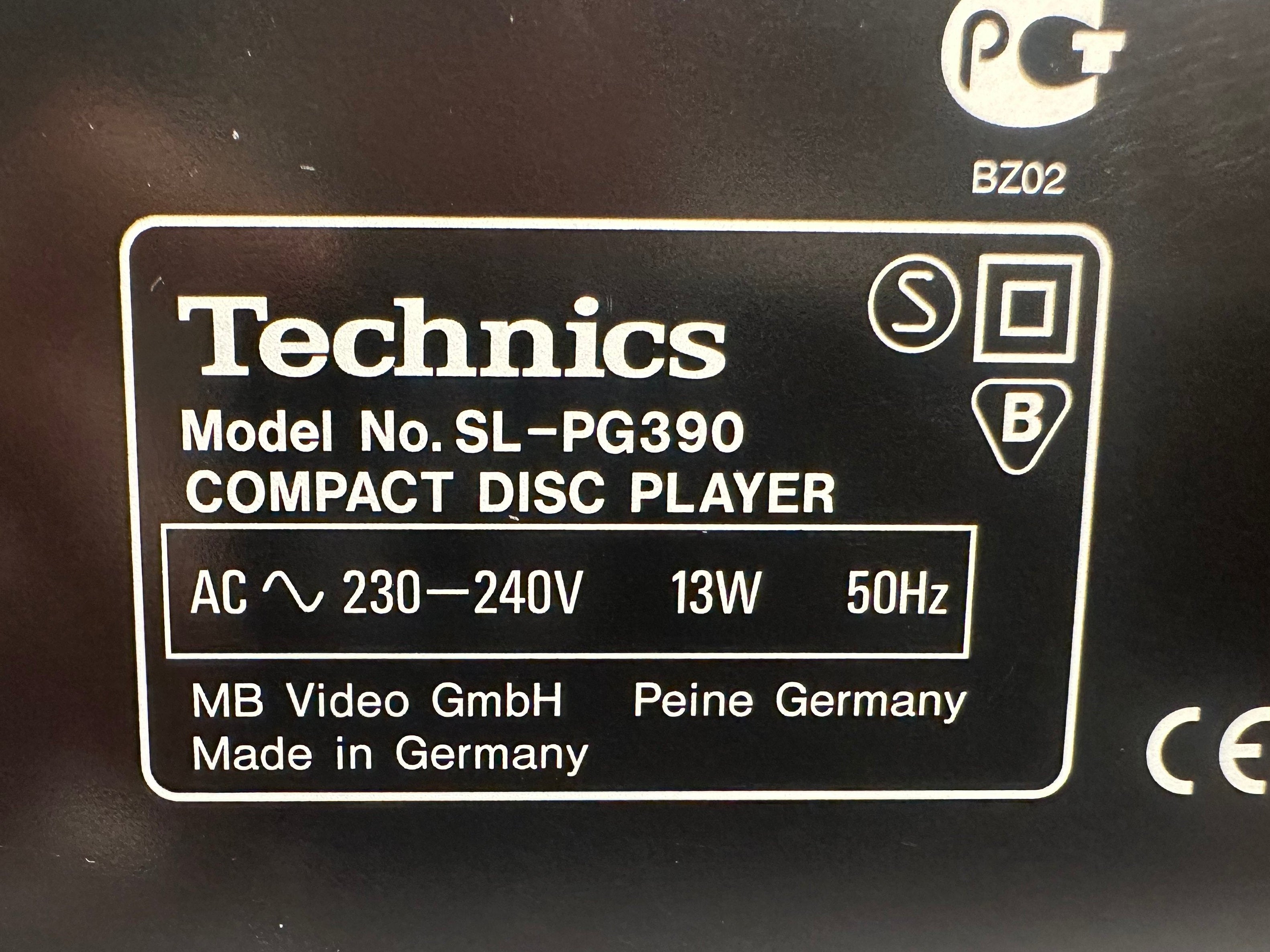 Technics SL-PG390 CD-Player | Made in Germany | Sehr guter Zustand