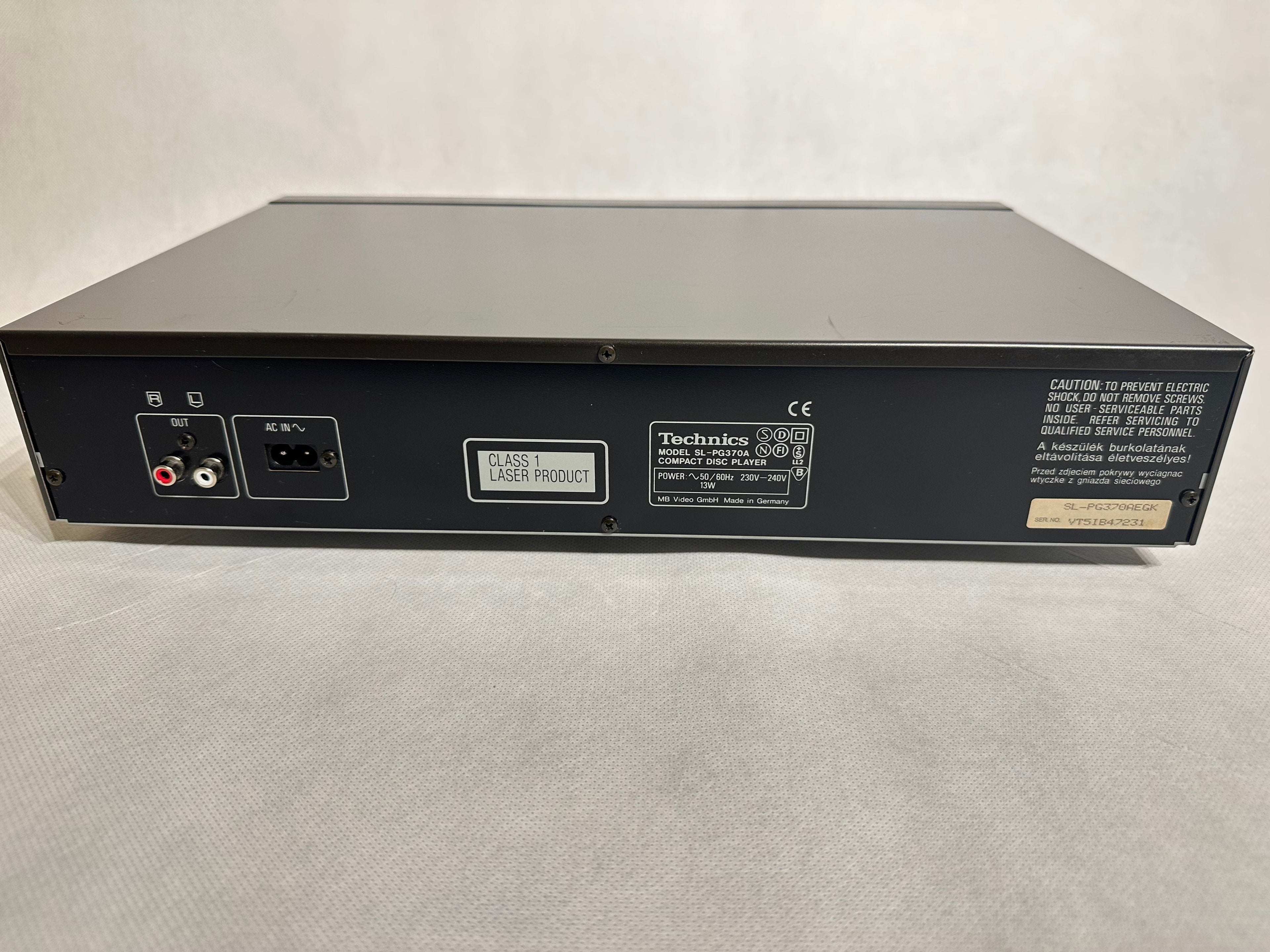 Technics SL-PG370A CD-Player | Made in Germany | Guter Zustand