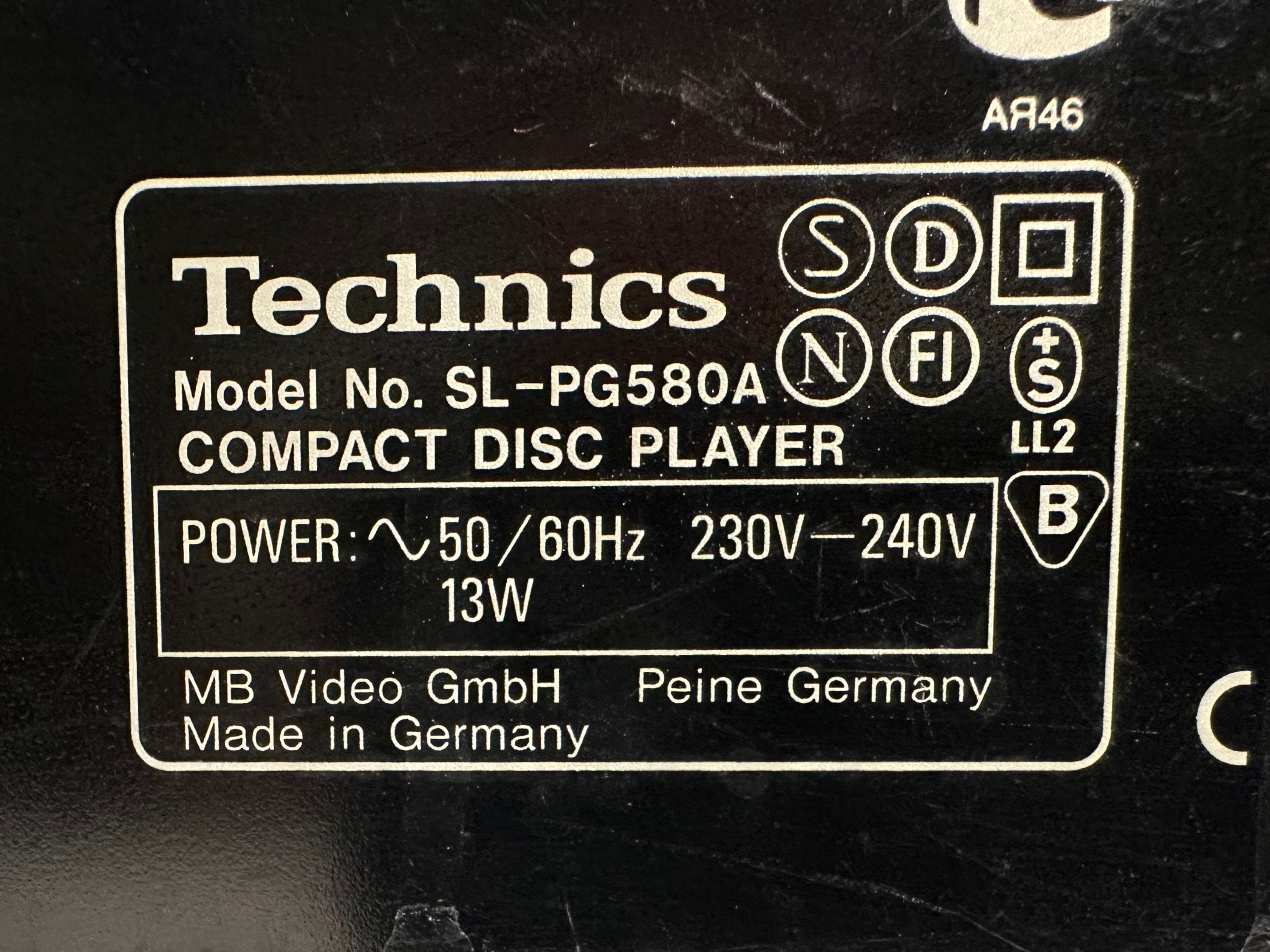 Technics SL-PG580A CD-Player | Made in Germany | Guter Zustand