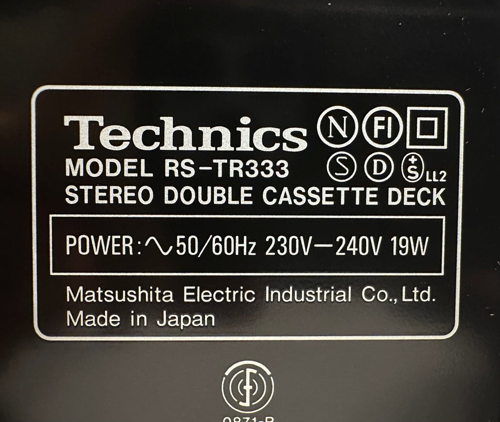 Technics RS-TR333 Doppel-Kassettendeck | Guter Zustand