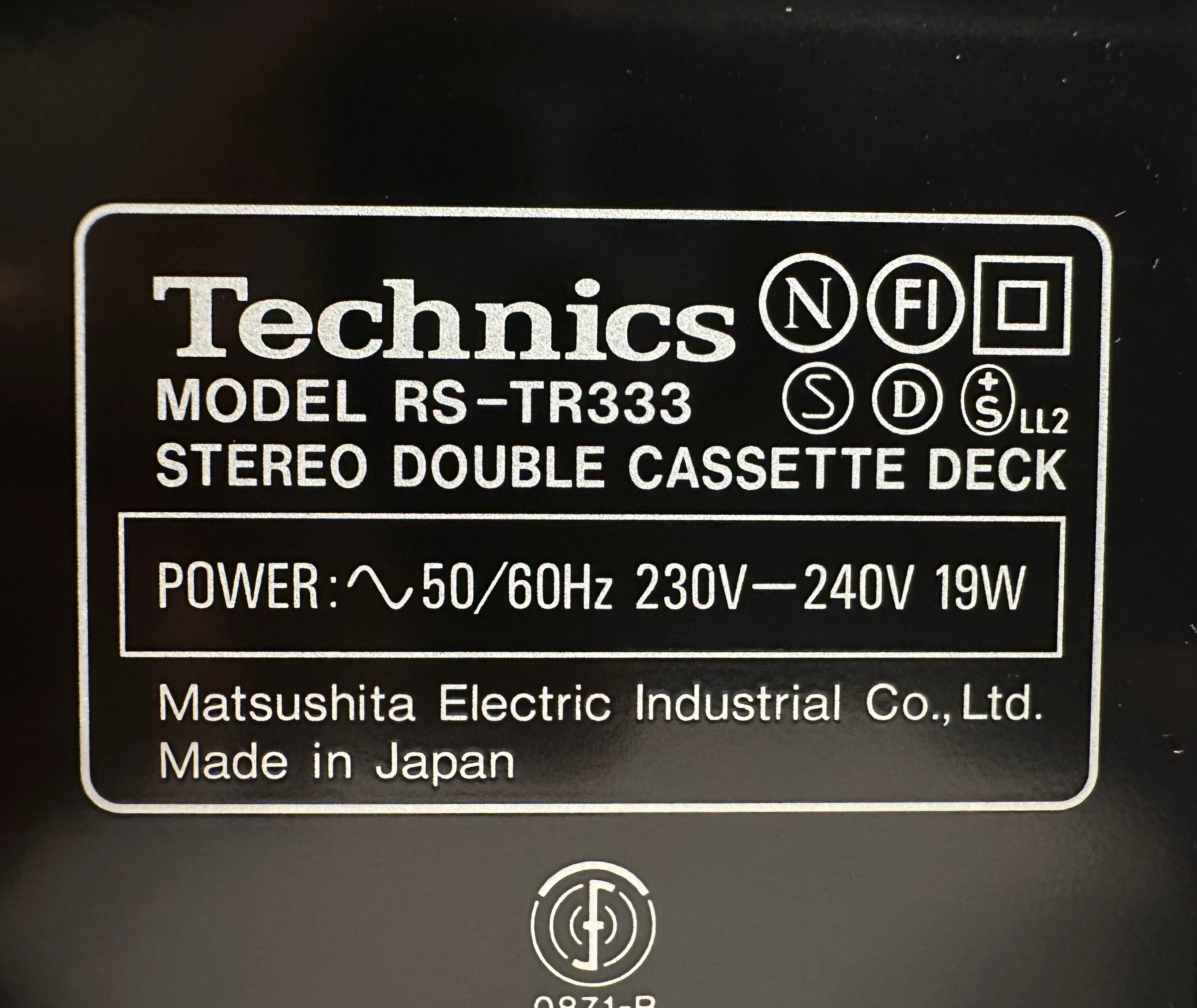 Technics RS-TR333 Doppel-Kassettendeck | Guter Zustand