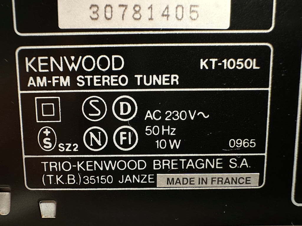 Kenwood KT-1050L AM-FM Stereo Tuner | Gut