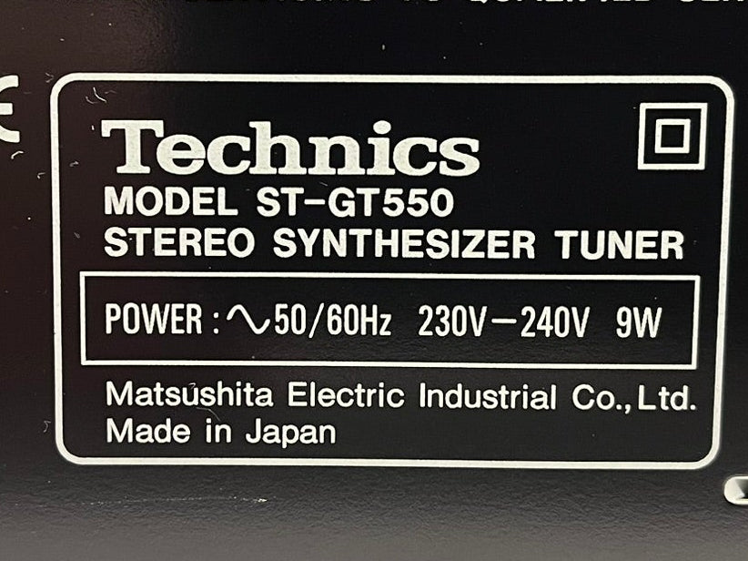 Technics ST-GT550 Stereo Synthesizer Tuner | Sehr guter Zustand