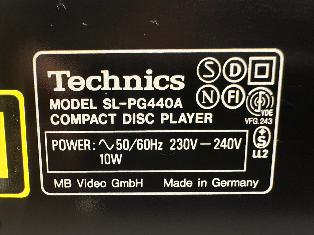 Technics SL-PG440A CD-Player | Made in Germany | Sehr Guter Zustand